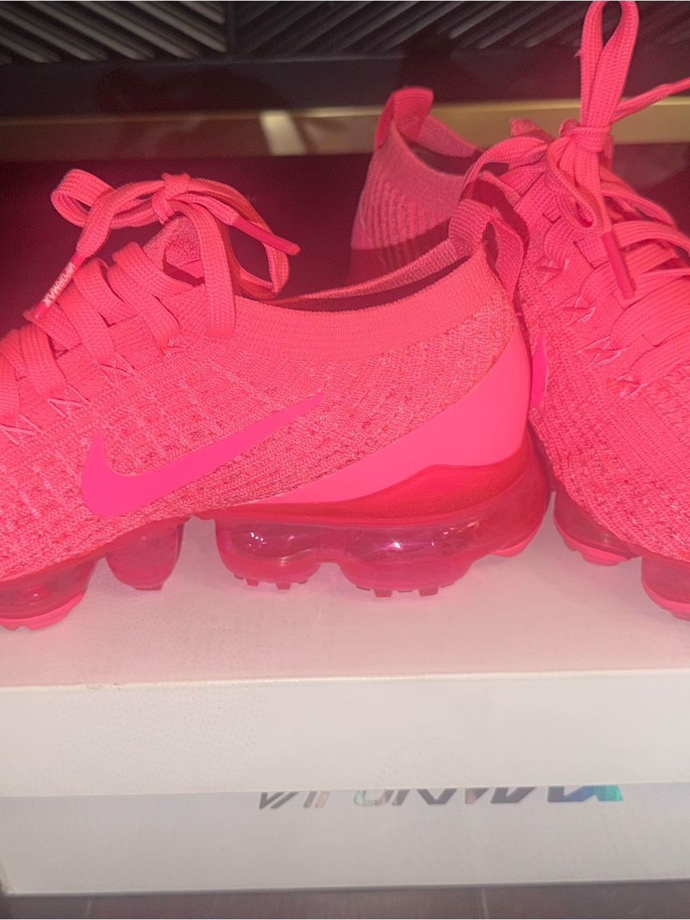 Nike Women’s Air VaporMax Flyknit Sneakers - Hot Pink
